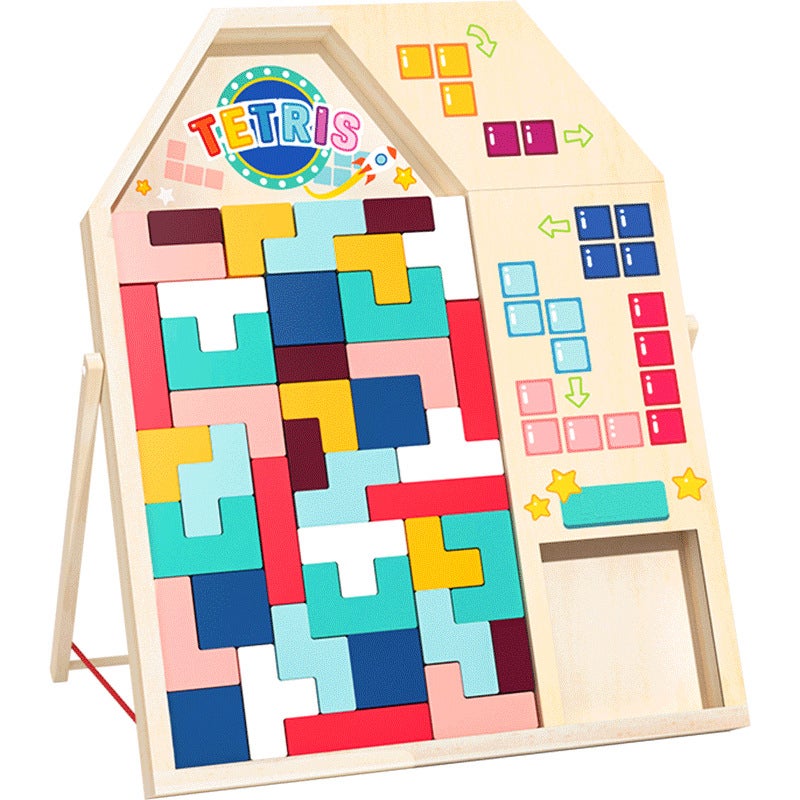 Children'S Educational Early Education Multi-Functional Tetris Puzzle Three-Dimensional Building Block Game Manual Brain Educational Toy - Image 1